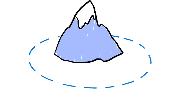 Illustration of a mountaintop
